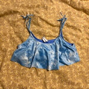 Blue Tie-Dye bikini Top